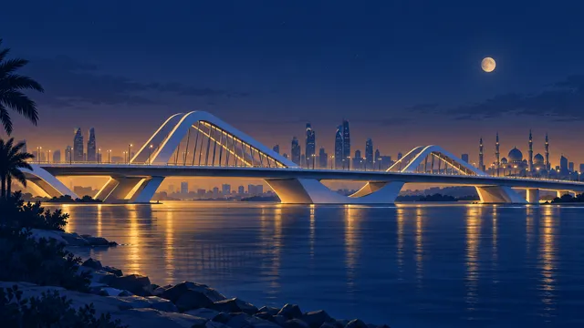 Bridge wallpaper: Sheikh Zayed Bridge   dark